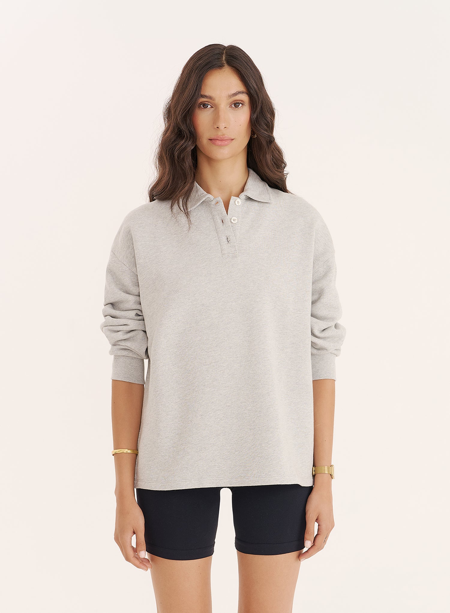 Grey Fourth Branded Rugby Top